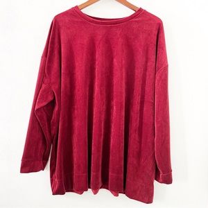 Woman Within Velour Tunic Sweatshirt-Size 26/28